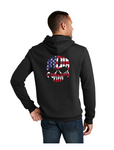 India Hoodie (Black)- USA Flag